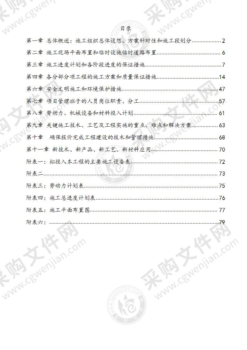 零星工程装饰装修工程技术标