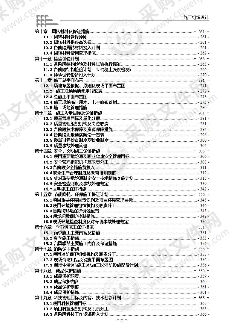 新建楼房工程项目施工组织设计方案标准