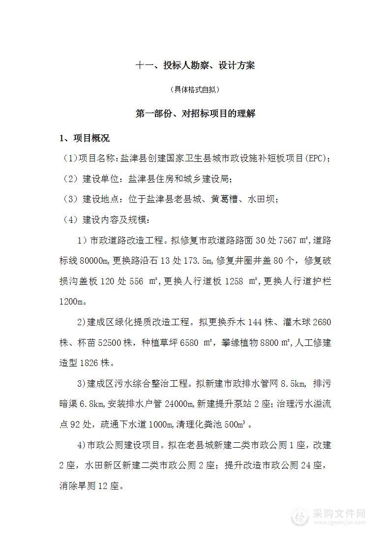 投标阶段—云南盐津县勘察设计施工组织设计