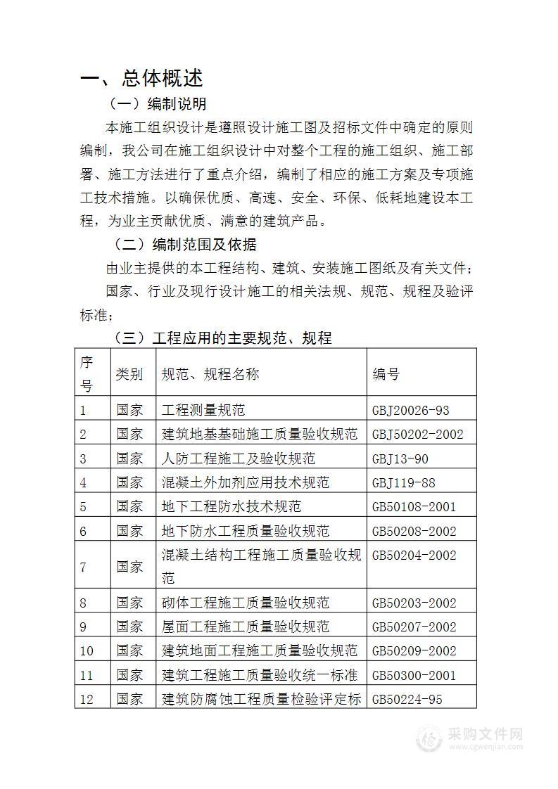 技术标-主体住宅楼施工组织设计