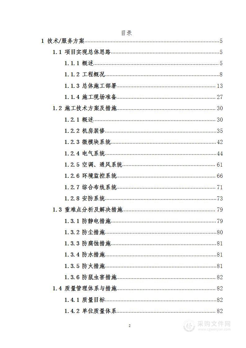 通信机房建设-投标技术方案