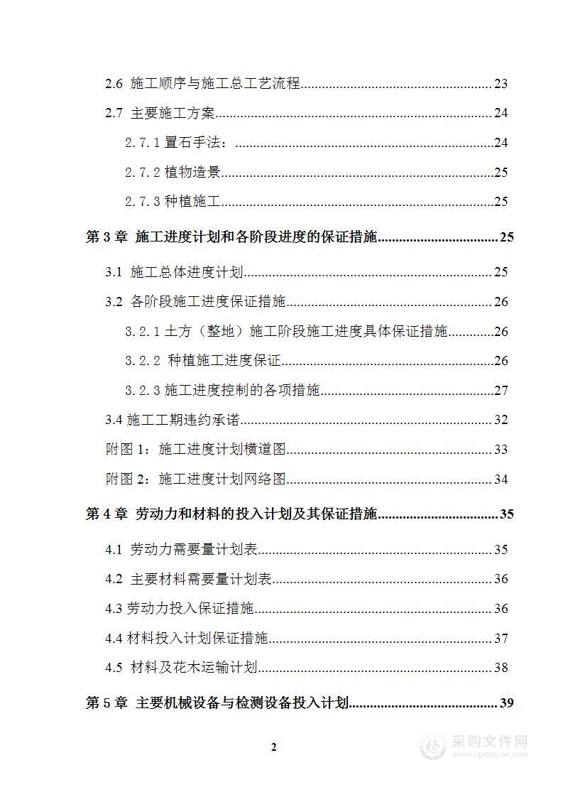 公路道路景观园林绿化工程施工组织方案