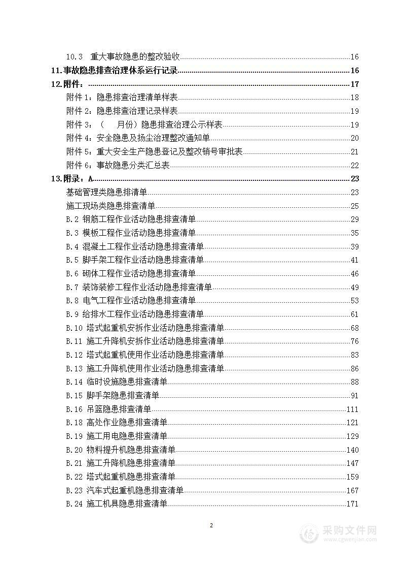 隐患排查治理预防  技术方案 