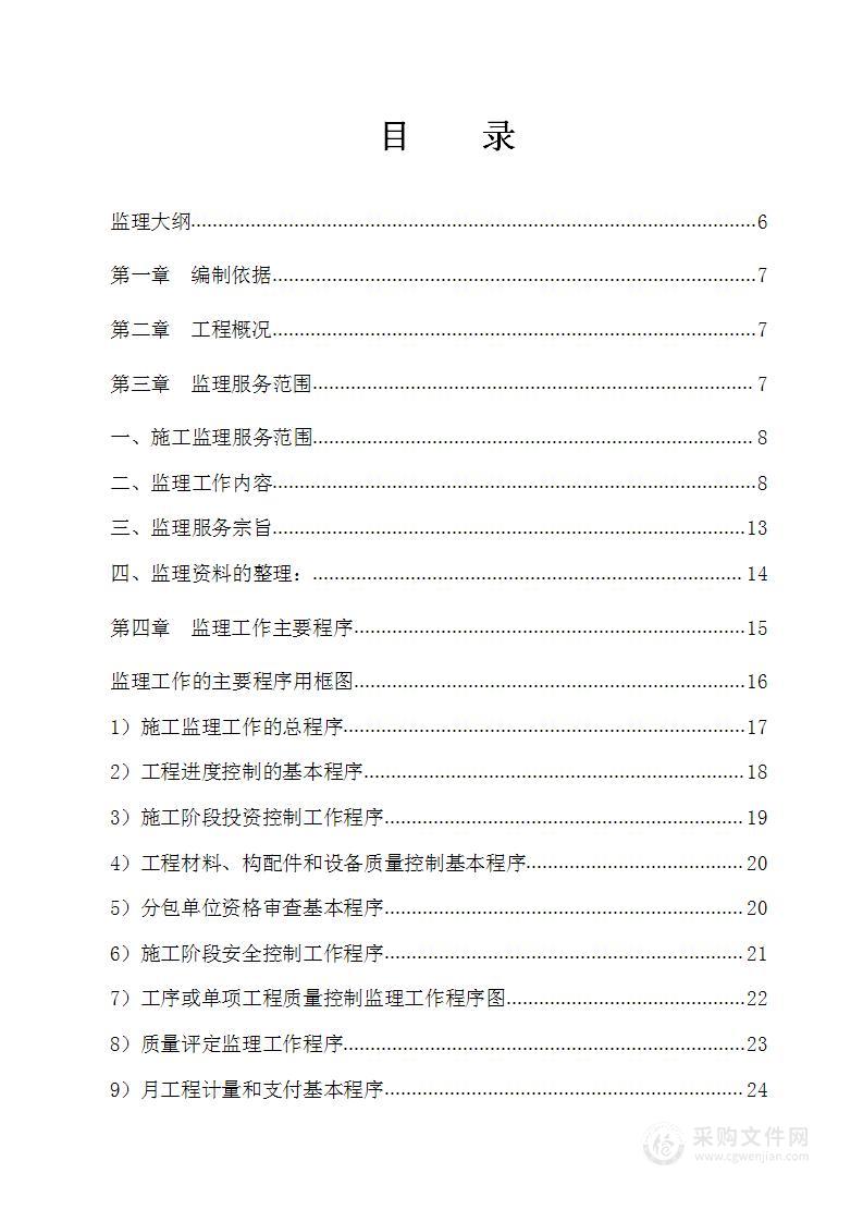 市政道路监理项目技术投标文件