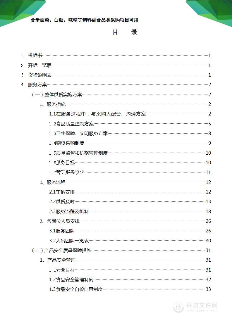 食材食堂副食品采购：调料、淀粉、粮油米面、味精等副食品项目可用