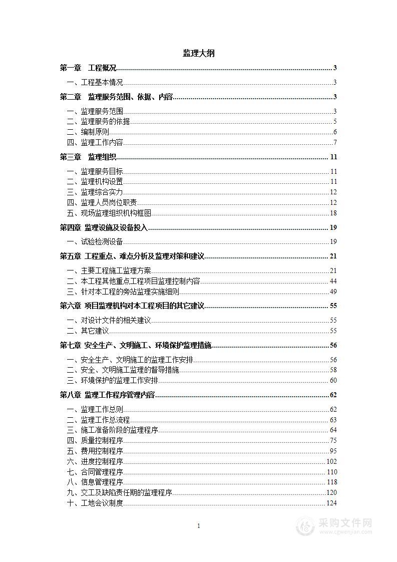 市政道路工程监理大纲