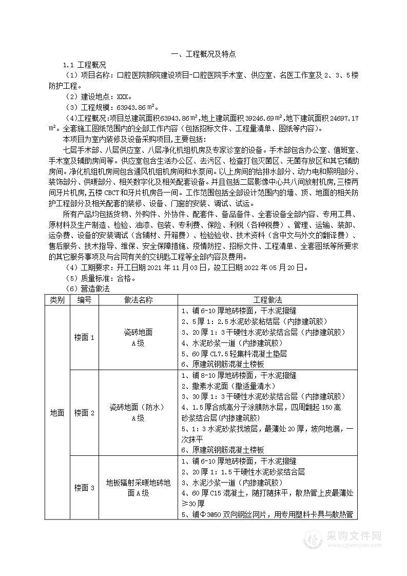 口腔医院新院建设项目精装修工程