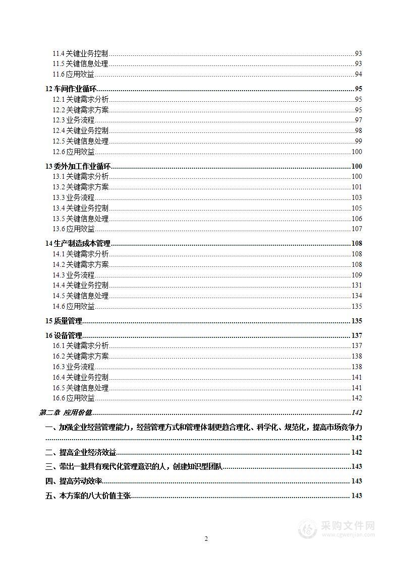 ERP系统软件投标书整体解决方案