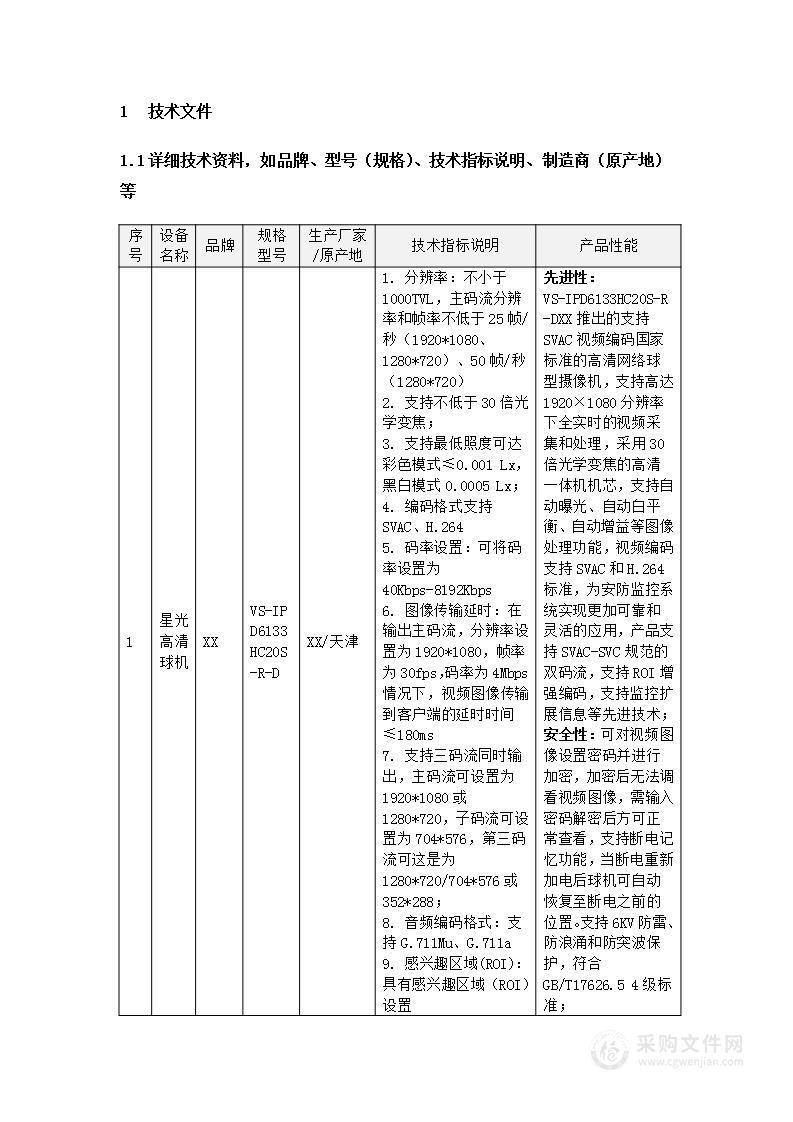 光纤网络及监控设备租赁服务采购