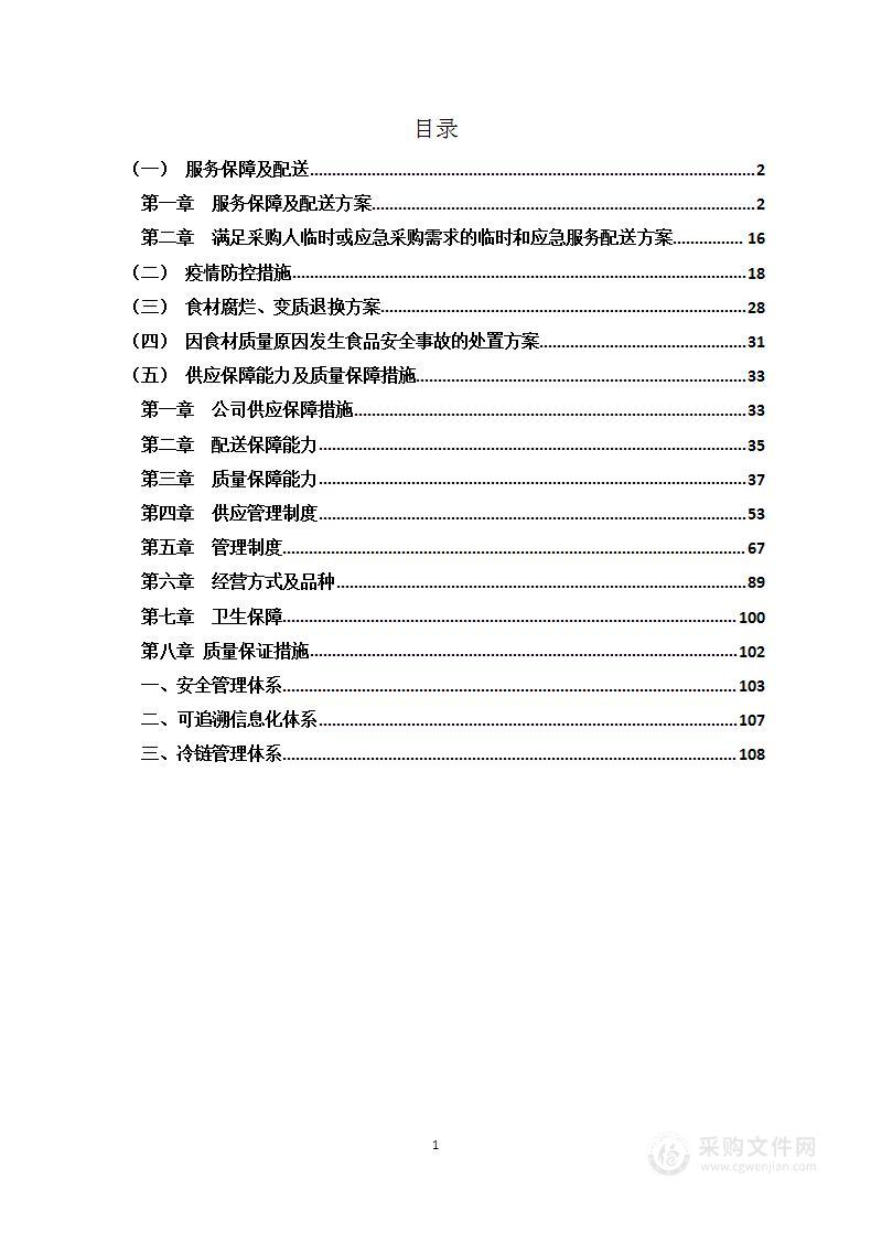 蔬菜类产品采购供货实施方案