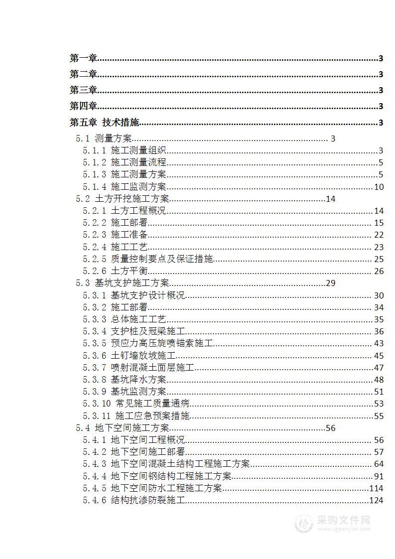 某地下综合管廊施工方案（专项技术方案 ）