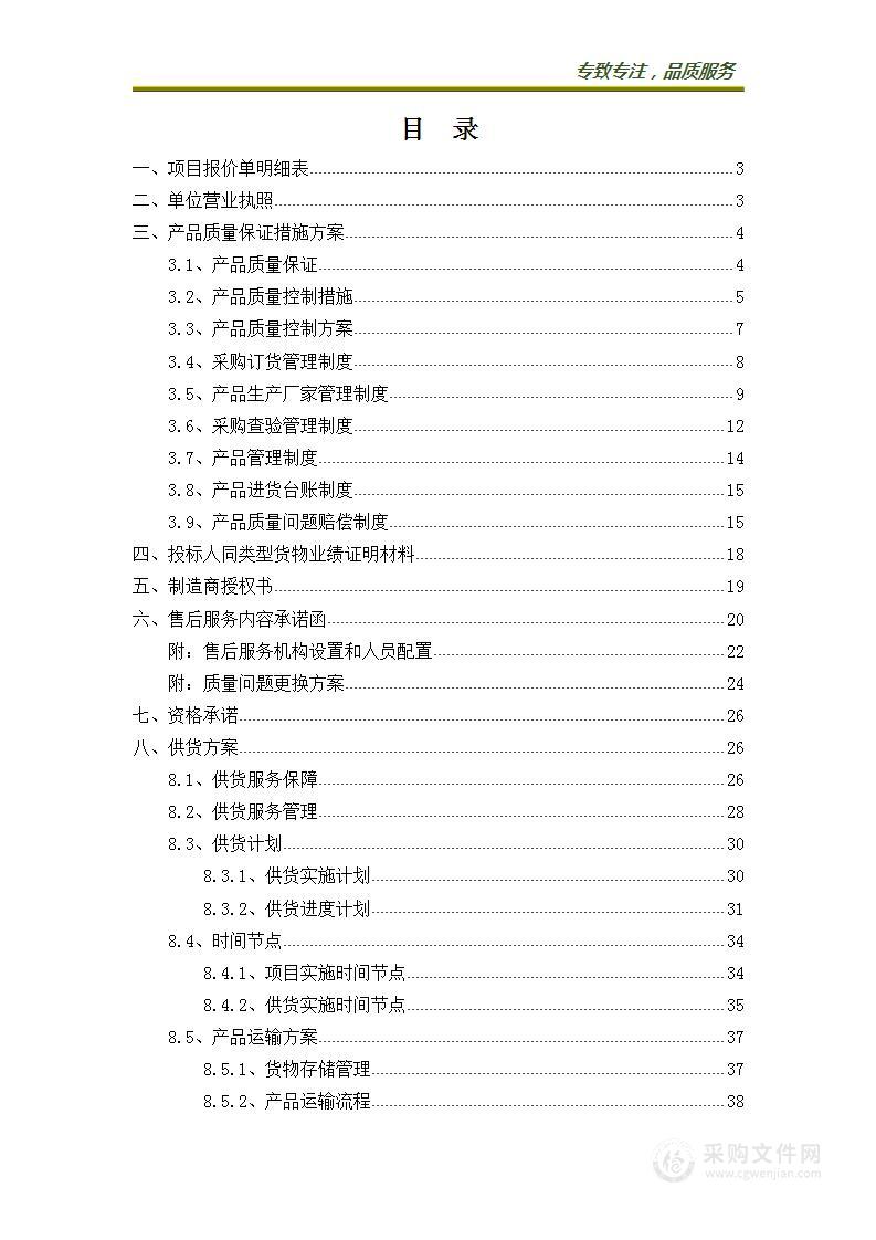 体育比赛器材采购方案