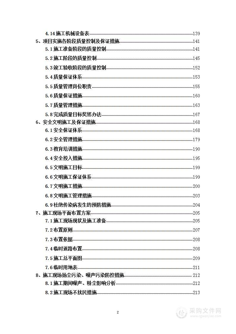 各类工程改造施组招投标