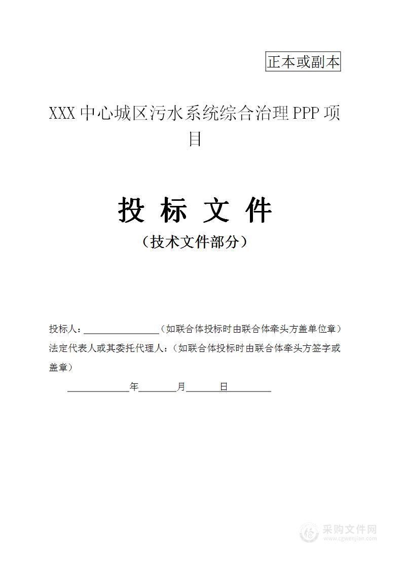 中心城区污水系统综合治理PPP项目技术方案