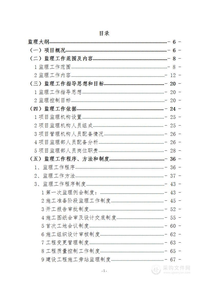 房屋建筑工程人防监理项目技术文件