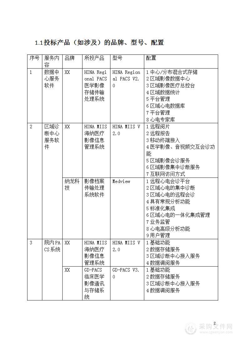 远程诊断系统及集成服务采购项目