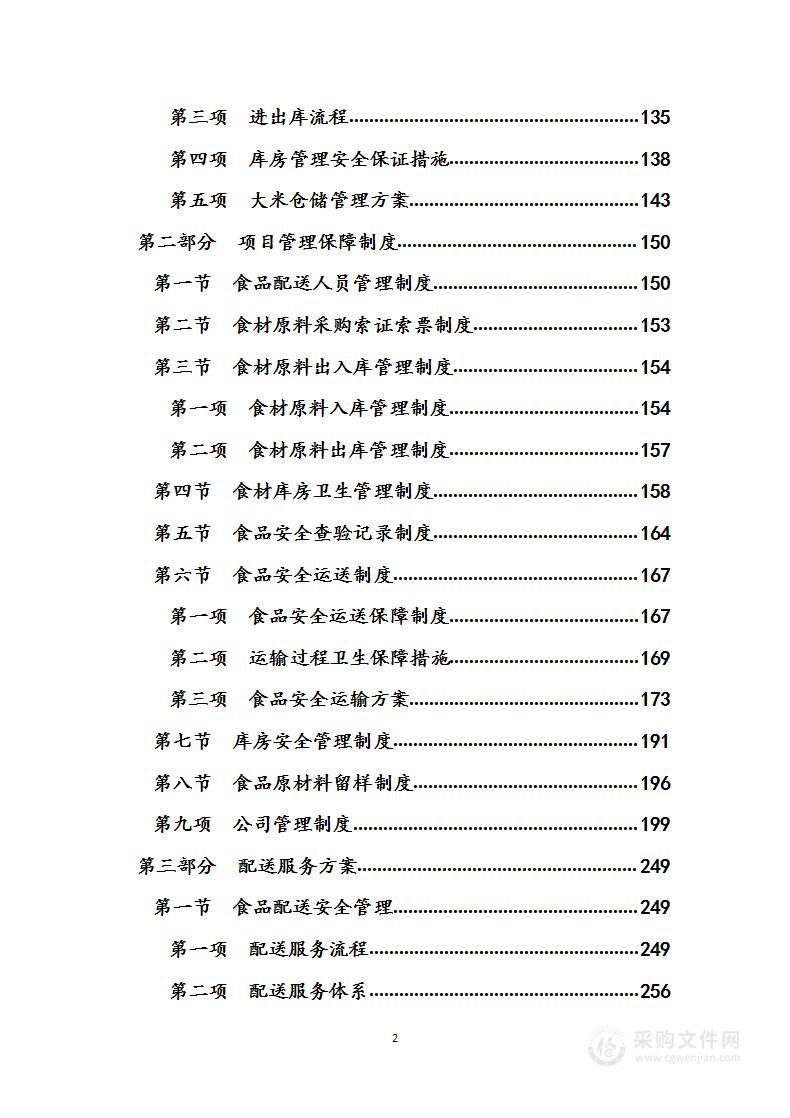 学校食堂大米采购项目   服务方案（投标方案）