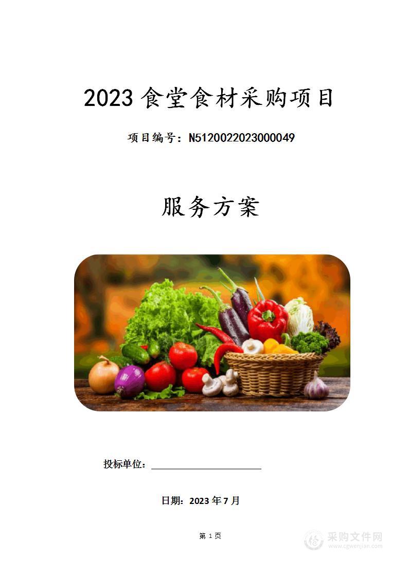 2023食堂食材--技术服务方案（，带图片）