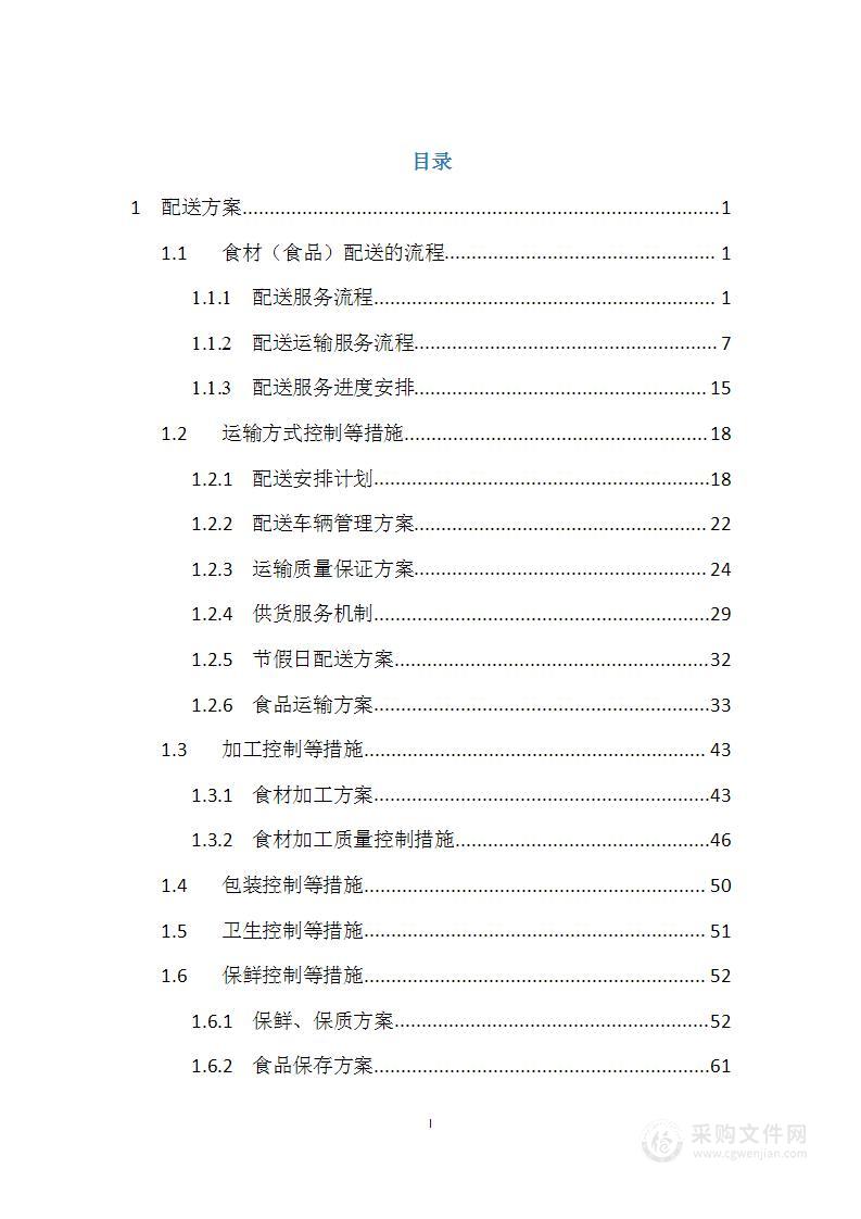 食堂采购技术方案