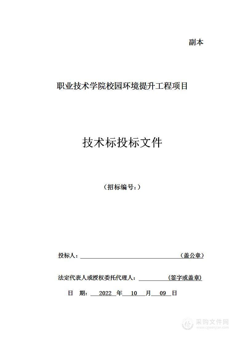 职业技术学院校园环境提升工程项目