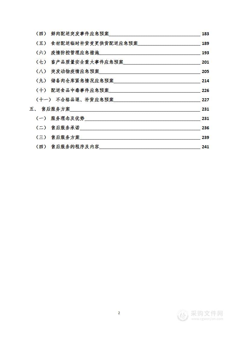 鲜肉采购配送服务方案