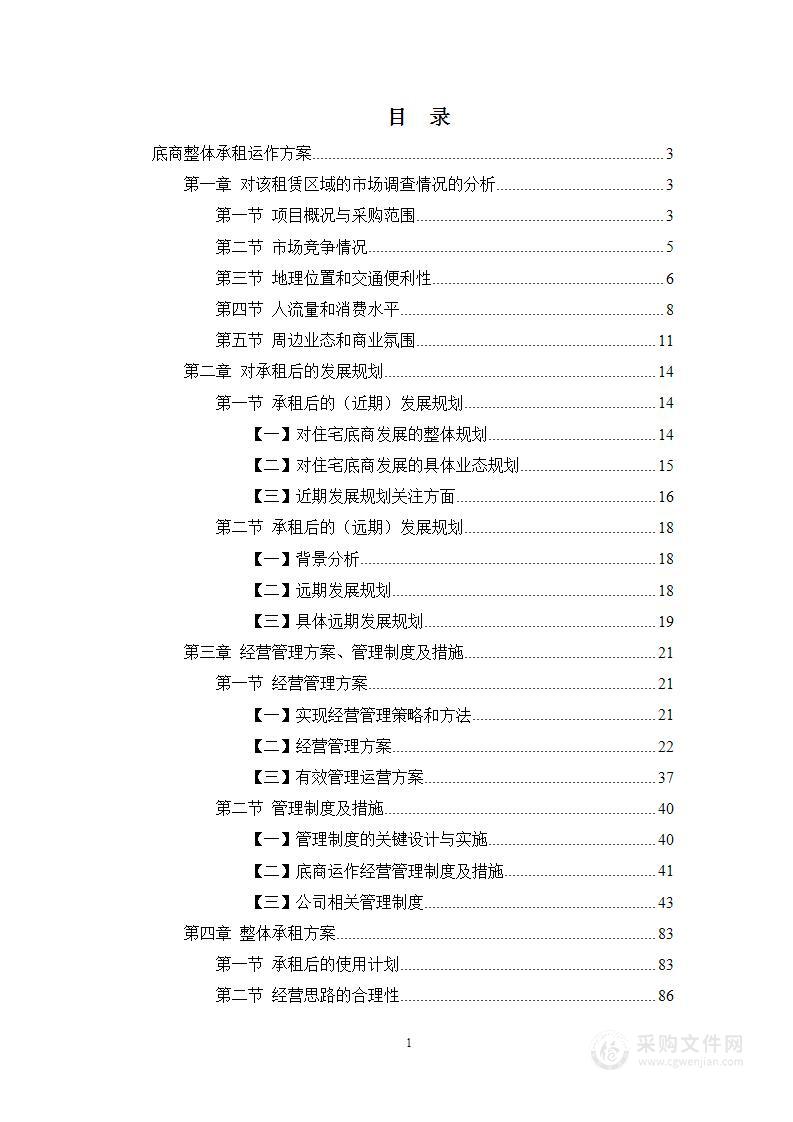 全网独家——整体租赁底商运营方案、底商整体承租运作方案