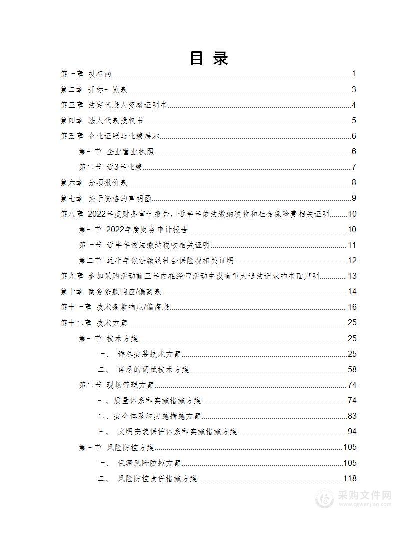 基地工地视频监控系统采购项目技术投标文件