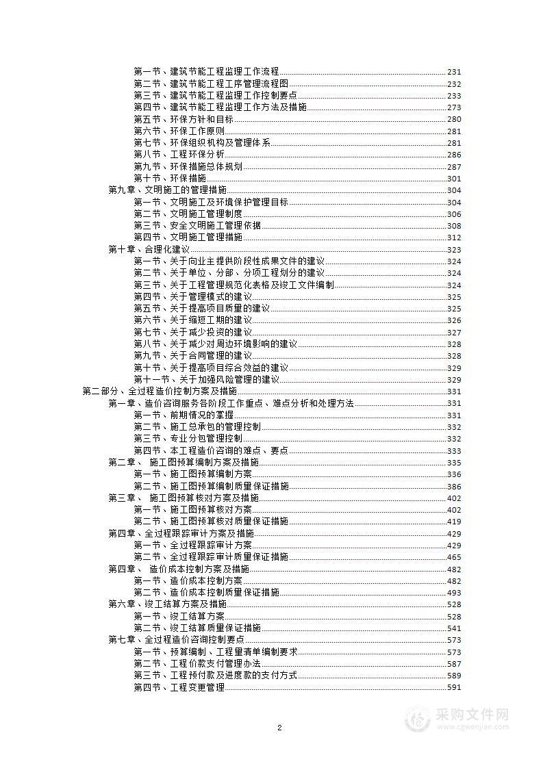 监理大纲及全过程造价控制方案