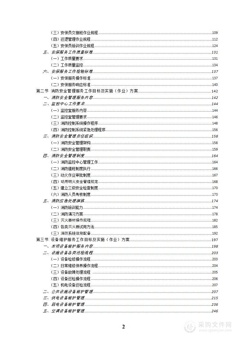 财政大楼物业管理投标文件