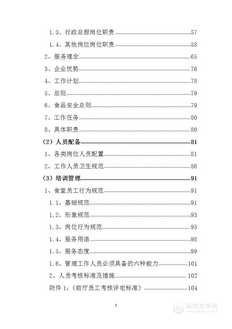 技师学院食堂招租项目投标方案