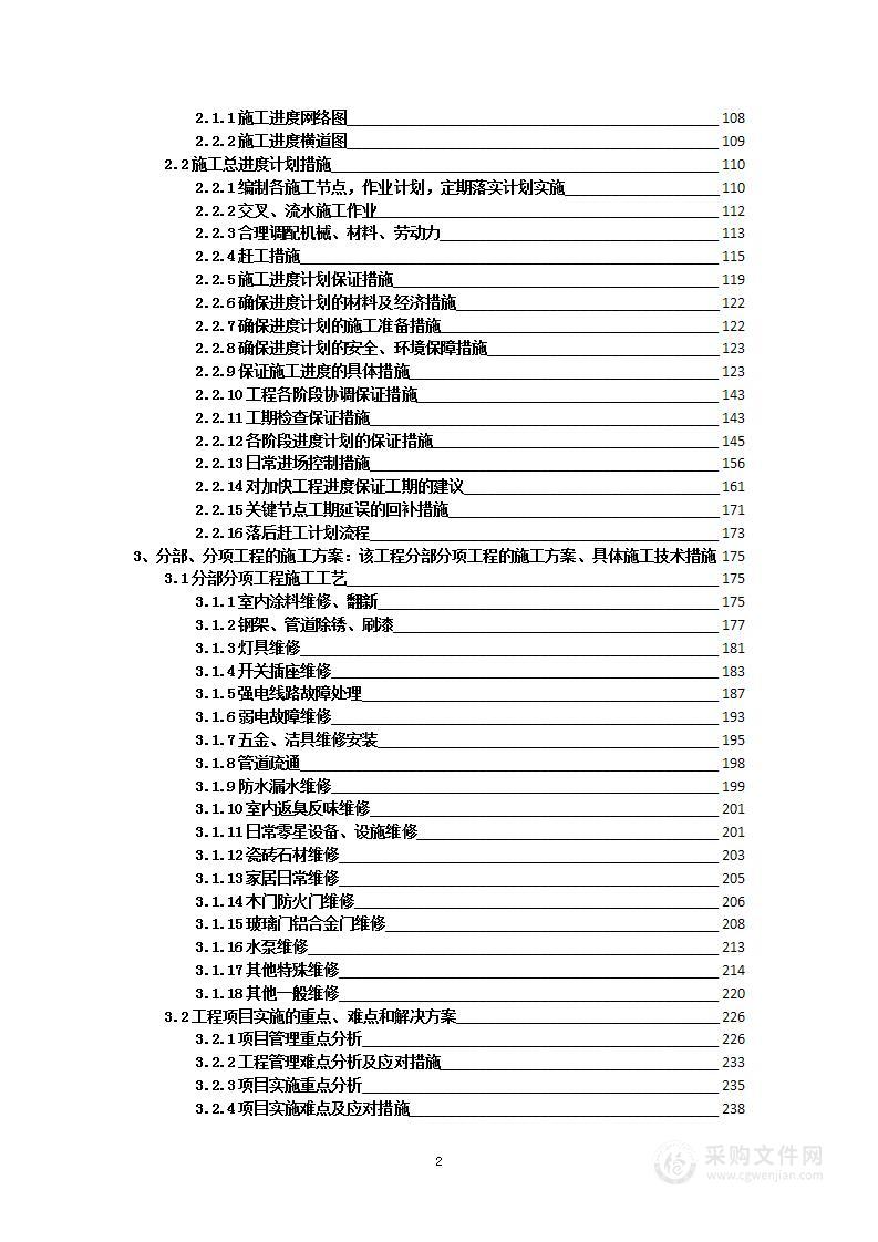 日常维修外包服务项目投标方案