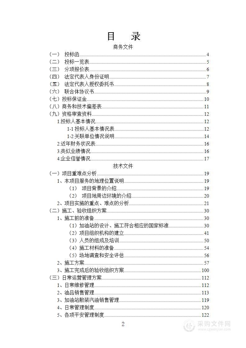 加油站市场化主体投标文件(166页)