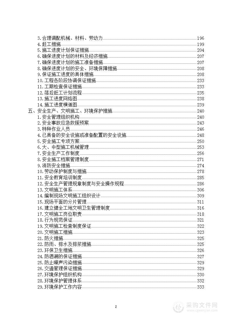 道路工程及道路附属配套工程项目投标方案