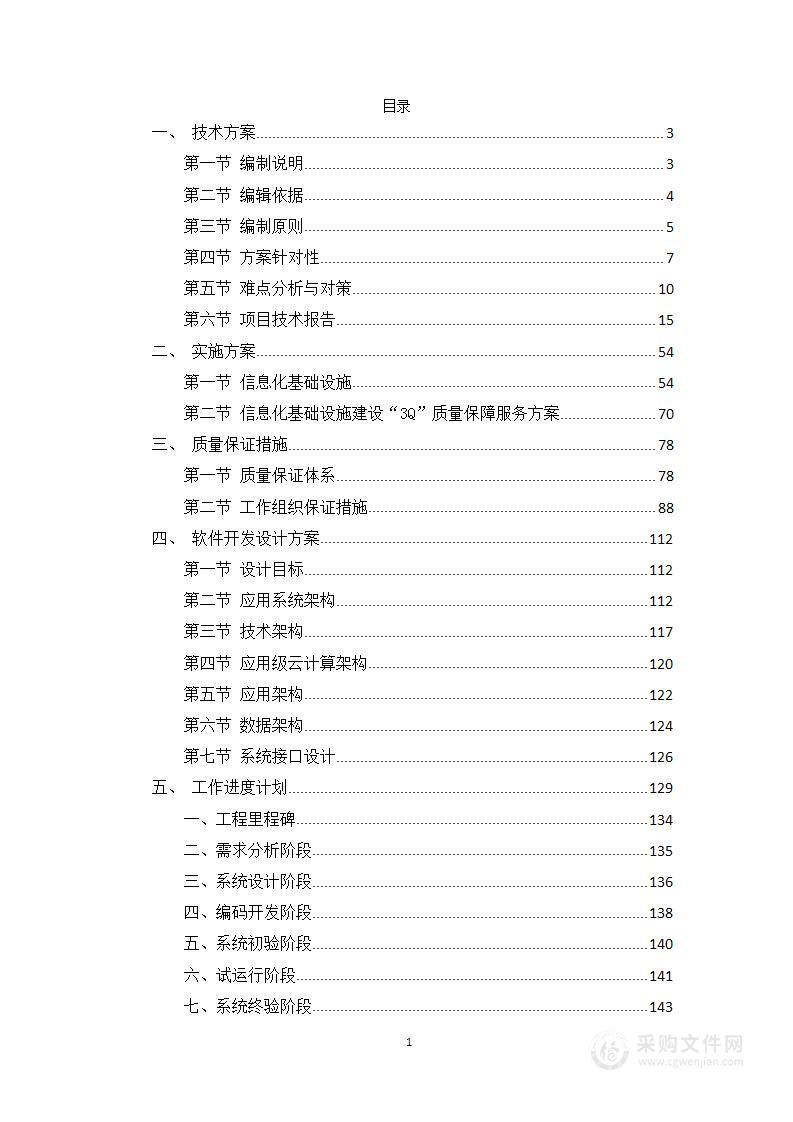 智慧信息系统化建设项目投标方案