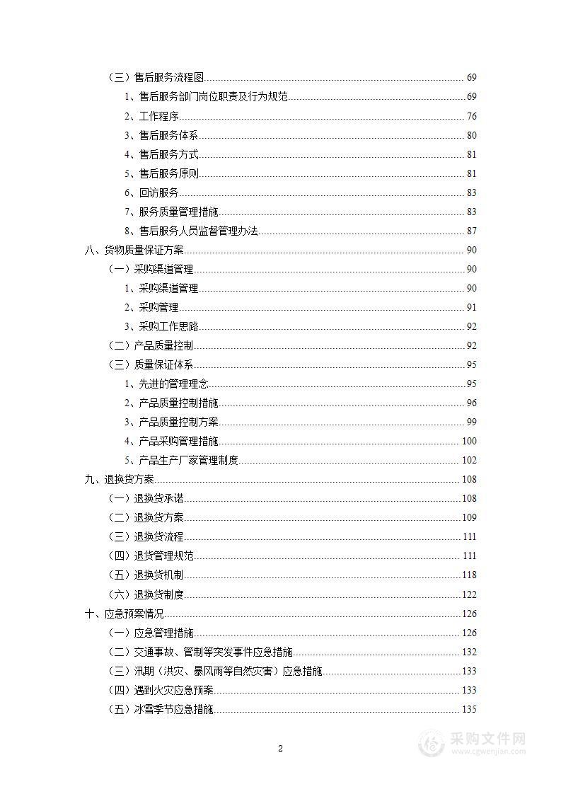 宣传用品及奖励物品入围供应商集中采购项目投标方案