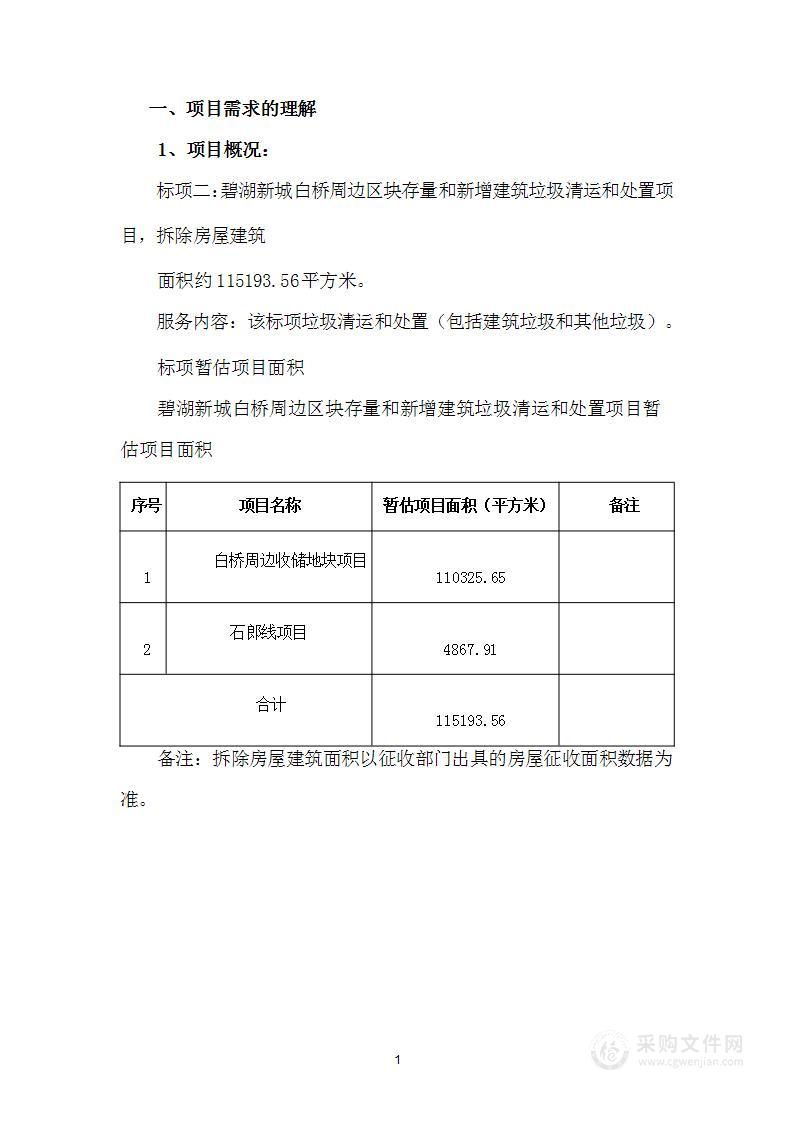 建筑垃圾清运及处置项目投标方案施工方案