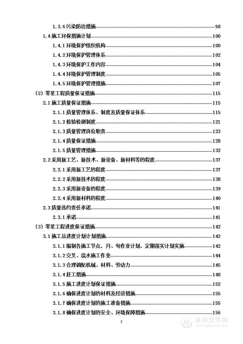 市政道路管网项目投标方案