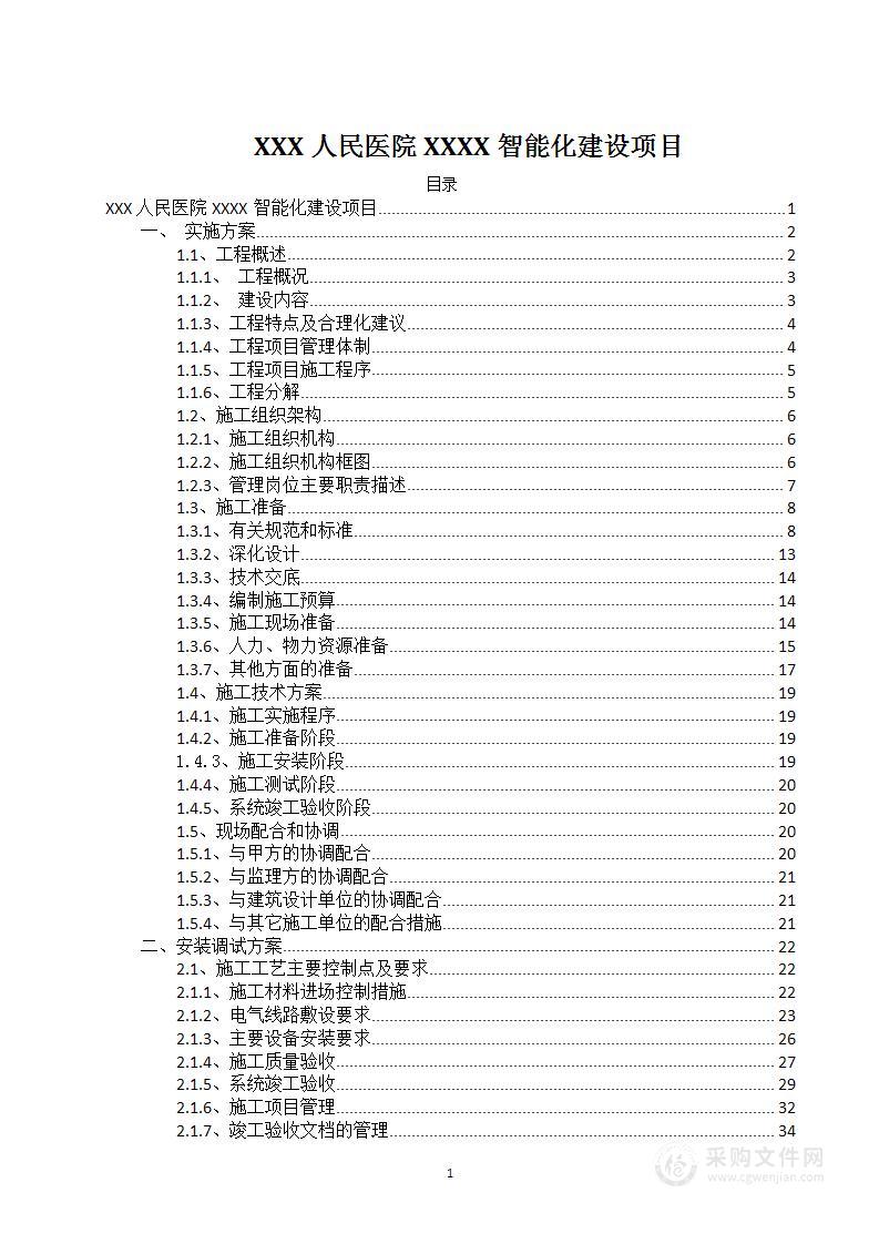 人民医院投标项目实施方案