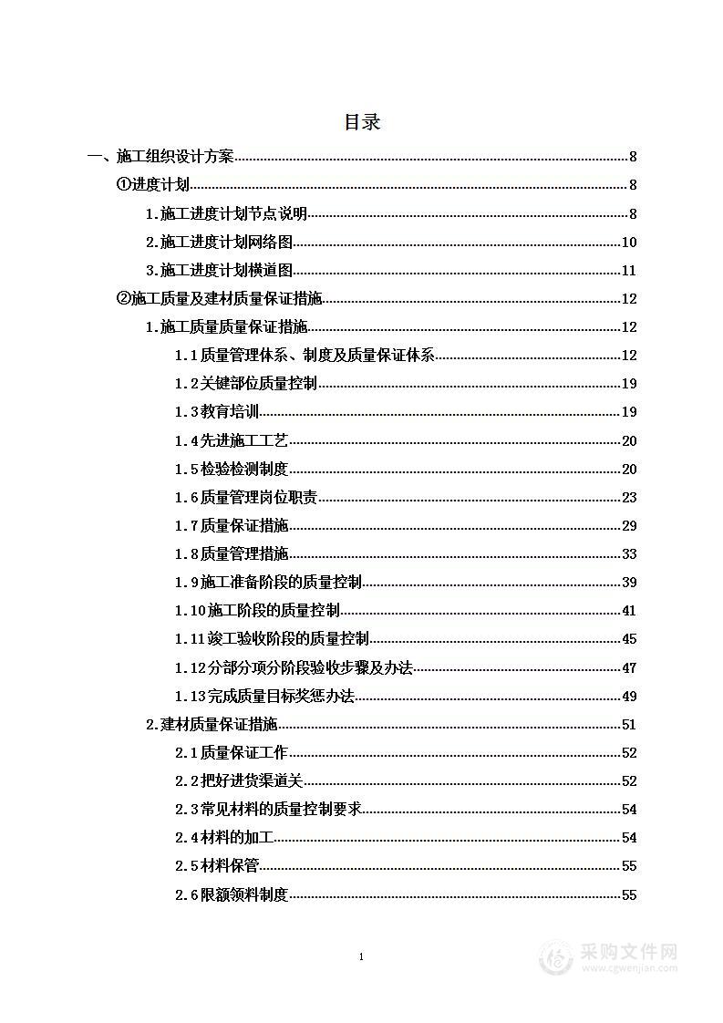 道路改造提升工程项目投标方案