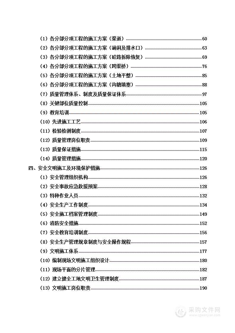 高标准农田建设项目 投标方案