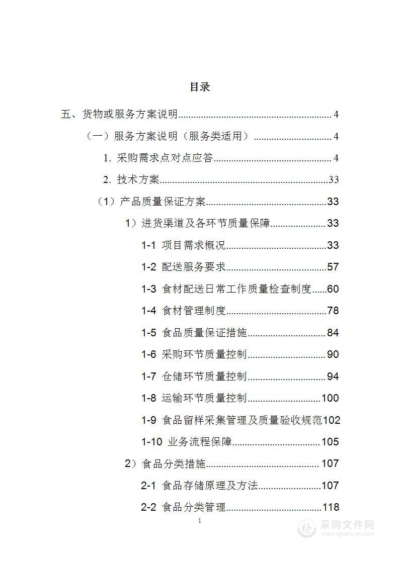 食材采购配送方案