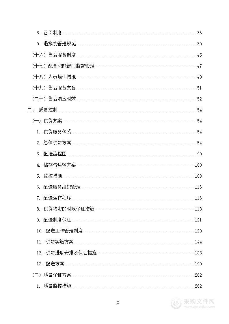 副食品采购方案