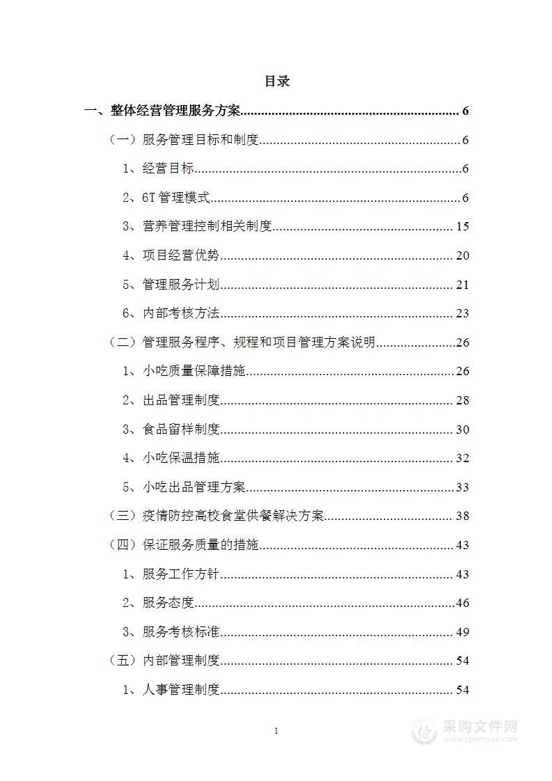 职教园区食堂特色档口合作经营项目投标方案