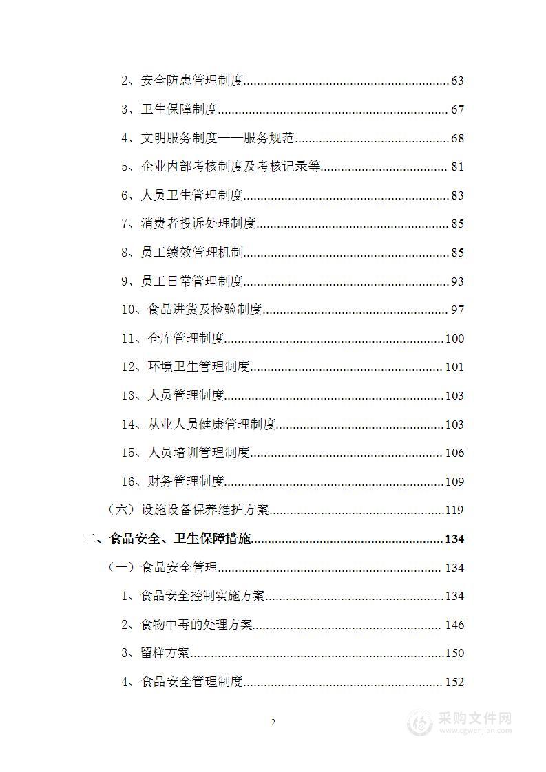 职教园区食堂特色档口合作经营项目投标方案