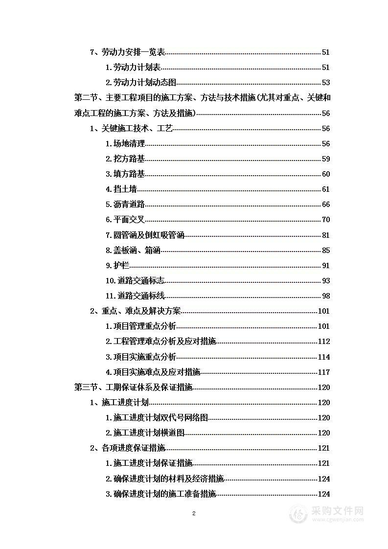 公路建设项目投标方案