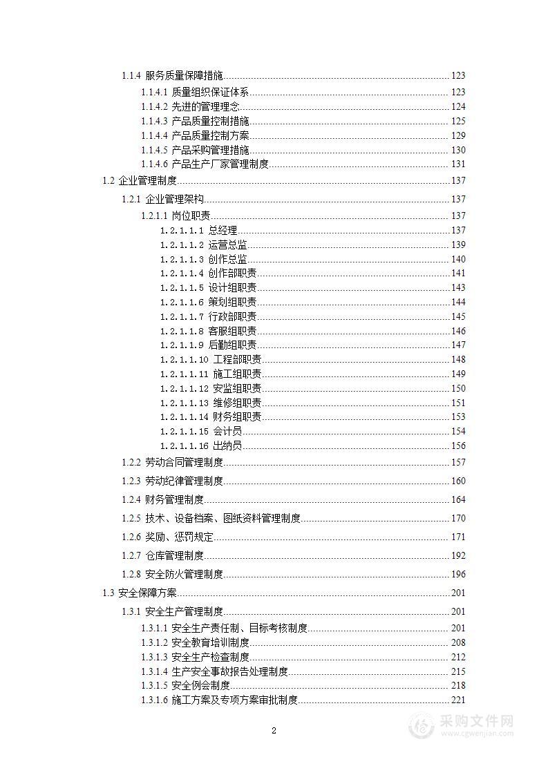 活动策划服务采购项目投标方案