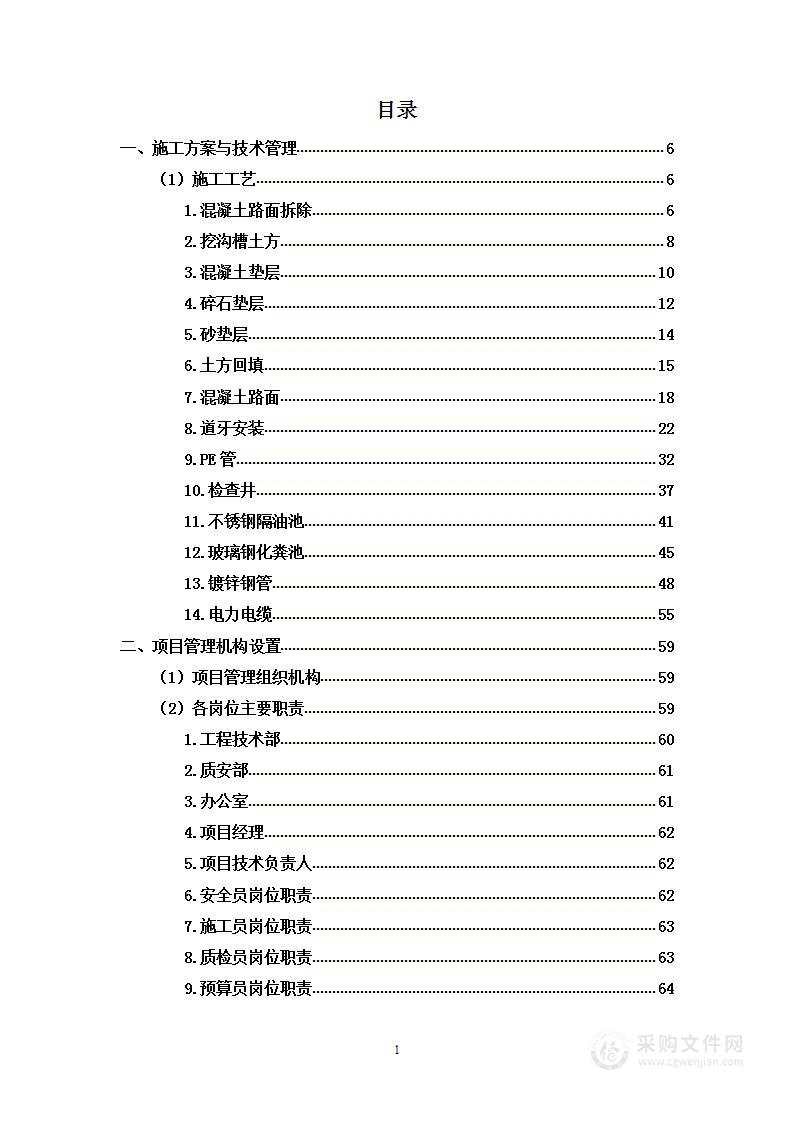 雨污水管网改造工程项目投标方案