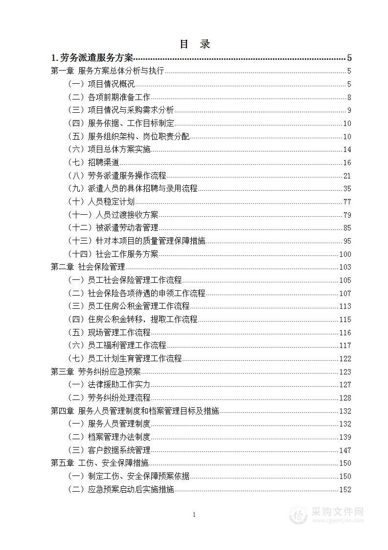 劳务派遣、人力资源服务方案