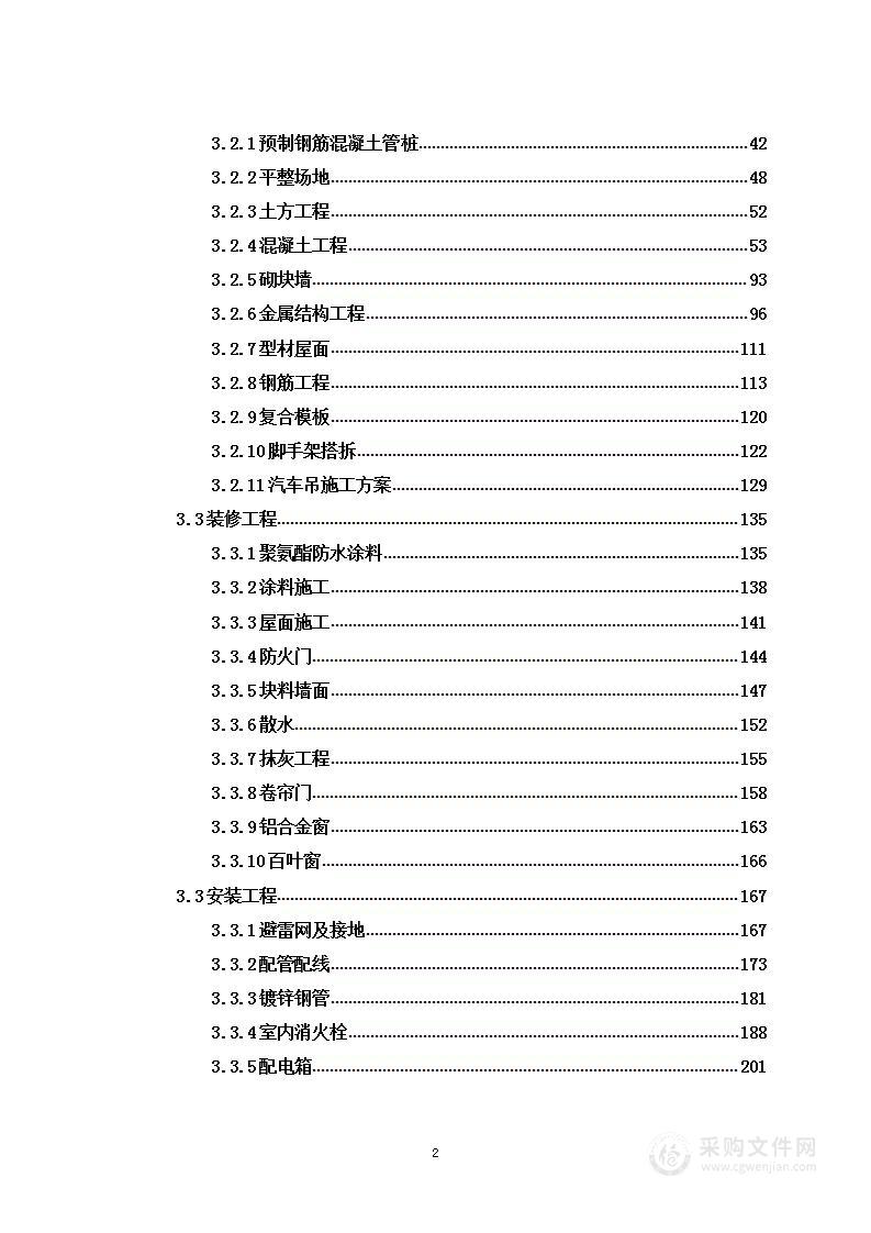 厂区土建项目总承包工程投标方案