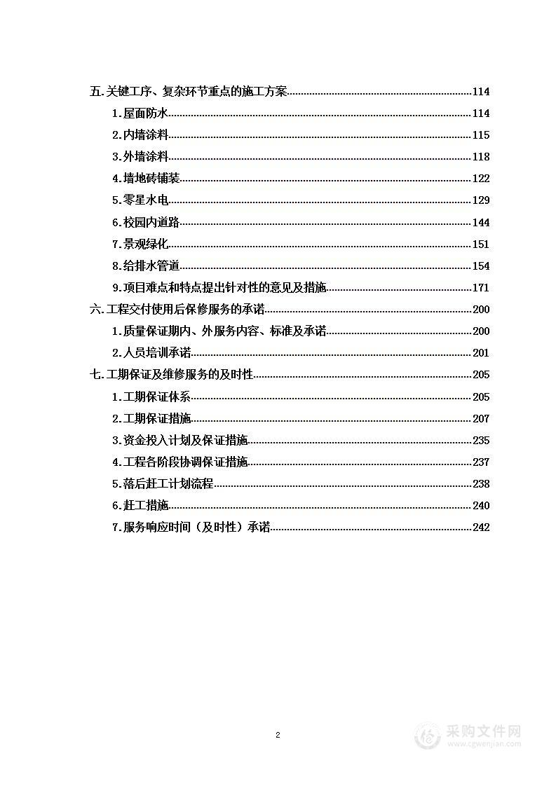 校舍零星维修项目投标方案